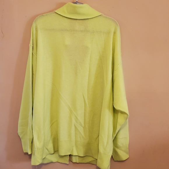Free People Swim Too Deep Cashmere Cardigan - lime - Picture 4 of 15